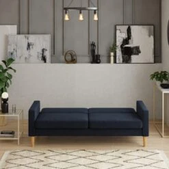 Dunelm Jacob Velvet Sofabed Luxe Navy 8 Dunelm Jacob Velvet Sofabed Luxe Navy -Furniture Sale Shop 30776264 alt02