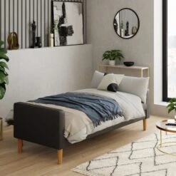 Dunelm Jacob Cord Sofabed Charcoal -Furniture Sale Shop 30776266 alt03