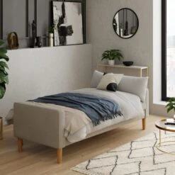 Dunelm Jacob Sherpa Sofa Bed Ivory -Furniture Sale Shop 30776267 alt03