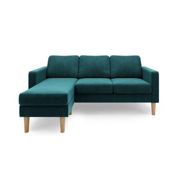 Dunelm Jacob Velvet Small Corner Chaise Sofa 4 Dunelm Jacob Velvet Small Corner Chaise Sofa - Image 4