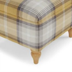 Dunelm Oswald Check Storage Footstool Tapered Leg -Furniture Sale Shop 30779049 alt03