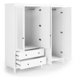 Dunelm Lynton 4 Door Wardrobe White -Furniture Sale Shop 30780266 alt04