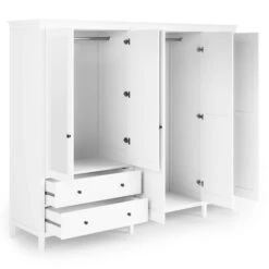 Dunelm Lynton 5 Door Wardrobe White -Furniture Sale Shop 30780267 alt04