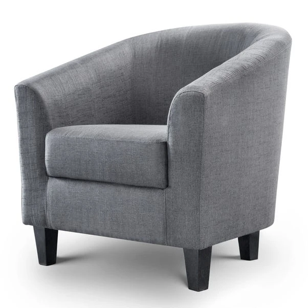 Julian Bowen Hugo Linen Tub Chair 2 Julian Bowen Hugo Linen Tub Chair - Image 2