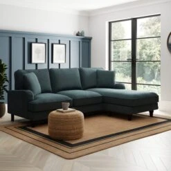 Dunelm Beatrice Chunky Soft Chenille Corner Chaise Sofa -Furniture Sale Shop 30792390 alt03