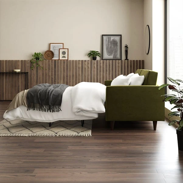 Dunelm Zoe Velvet 3 Seater Sofa Bed 4 Dunelm Zoe Velvet 3 Seater Sofa Bed - Image 4