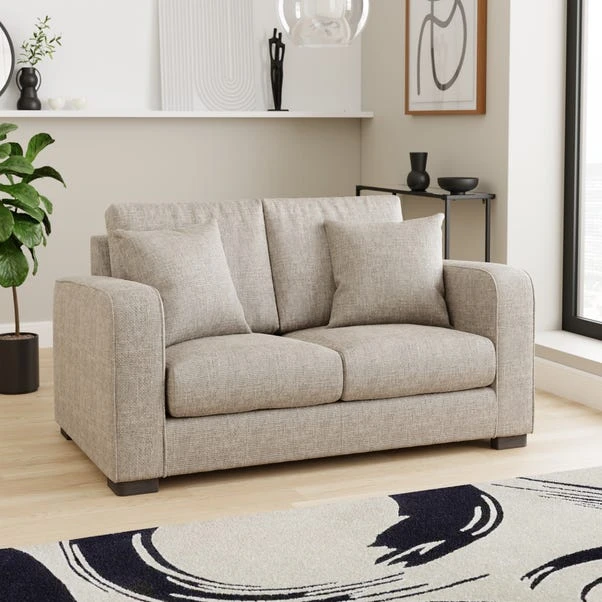 Dunelm Carson Small Chunky Chenille 2 Seater Sofa 1 Dunelm Carson Small Chunky Chenille 2 Seater Sofa