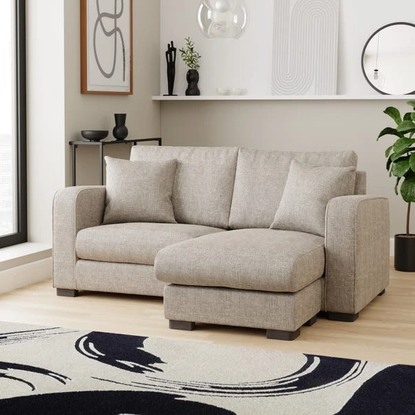 Dunelm Carson Small Chunky Chenille Corner Chaise 2 Dunelm Carson Small Chunky Chenille Corner Chaise - Image 2