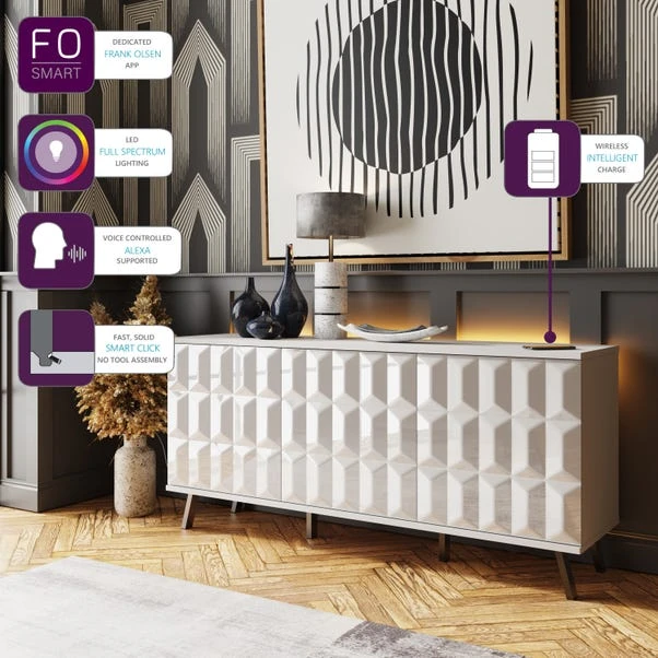 Frank Olsen Furniture Elevate SMART LED Sideboard 2 Frank Olsen Furniture Elevate SMART LED Sideboard - Image 2