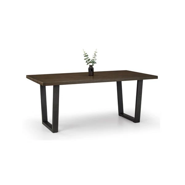 Julian Bowen Brooklyn Rectangular Dining Table Dark Oak 2 Julian Bowen Brooklyn Rectangular Dining Table Dark Oak - Image 2