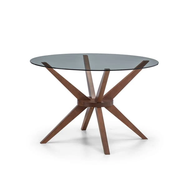 Julian Bowen Chelsea Small Round Glass Dining Table With 4 Cayman Dining Chairs 2 Julian Bowen Chelsea Small Round Glass Dining Table With 4 Cayman Dining Chairs - Image 2