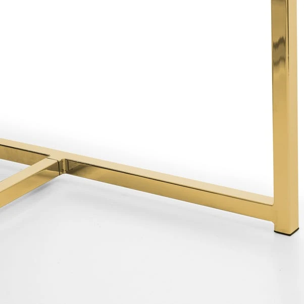 Julian Bowen Scala Rectangular Dining Table Gold 5 Julian Bowen Scala Rectangular Dining Table Gold - Image 5