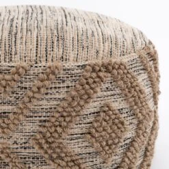 The Edited Life Aztec Jute Bobble Pouffe -Furniture Sale Shop 30799698 alt03