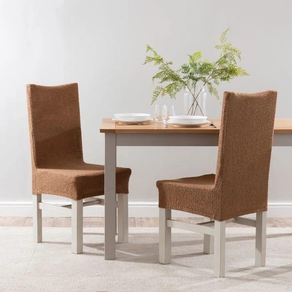 Dunelm Boucle Dining Chair Cover 1 Dunelm Boucle Dining Chair Cover