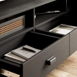 Dunelm Fulton Black Extra Wide TV Unit -Furniture Sale Shop 30803125 alt02