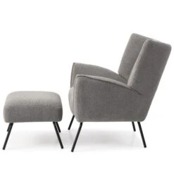 Kyoto Hana Sherpa Chair With Footstool -Furniture Sale Shop 30808439 alt02