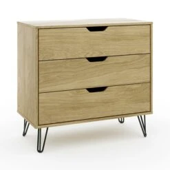 Dunelm Bella 3 Drawer Chest Oak Effect -Furniture Sale Shop 30817124 alt05