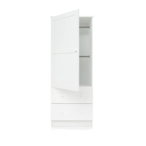Obaby Single 2 Drawer Wardrobe, White 2 Obaby Single 2 Drawer Wardrobe, White - Image 2