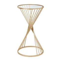 Pacific Lifestyle Pacific Liberty Side Table, Iron & Glass -Furniture Sale Shop 30821672 alt02