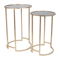 Pacific Lifestyle Pacific Veneziano Set Of 2 Nest Of Tables, Iron & Glass -Furniture Sale Shop 30821749 alt04