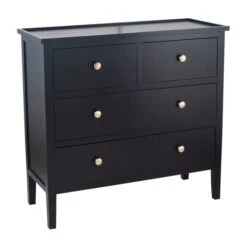 Pacific Lifestyle Pacific Chelmsford 4 Drawer Chest, Black Painted Pine -Furniture Sale Shop 30821759 alt02