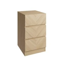GFW Set Of 2 Taranto 3 Drawer Bedside Tables, Oak Effect -Furniture Sale Shop 30825681 alt02